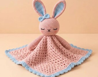 Bunny Lovey Security Blanket Crochet Pattern PDF