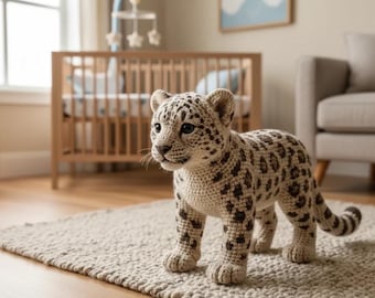Realistic Black Panther Crochet Pattern, Amigurumi Jaguar PDF