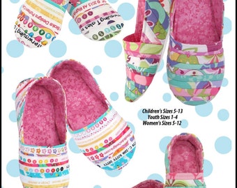 Mommy & Me Slippers, Paper Pattern Listing for Women's and Children's Fun Slippers