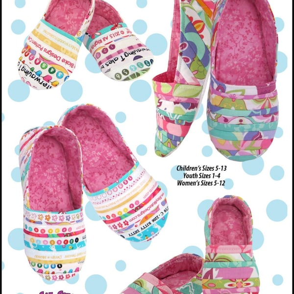 Mommy & Me Slippers, Paper Pattern Listing for Women's and Children's Fun Slippers