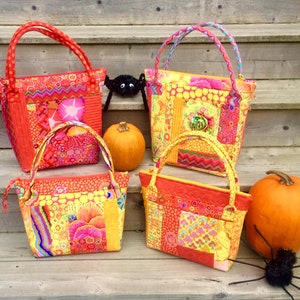 Krazy Kate Bag paper pattern make 4 Bags with 1 jelly roll or design roll, 2 sizes of bags with four different looks. image 9