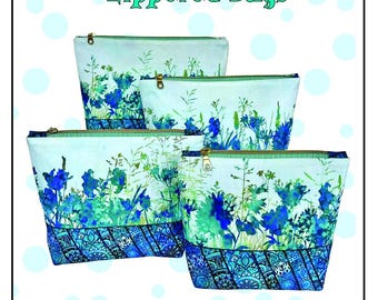The Fab Four Zippered Bags Pattern This is a PDF or Downloadable pattern