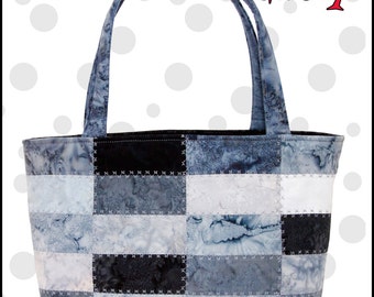 Digital Pattern 40 Shades of Grey PDF  Pattern for Quilted  Bag made with a Charm Pack or Bali Snap