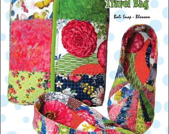 Snappy Slippers & Travel Case Pattern , machen Sie mit 1 Paket Bali Snaps oder Charm Squares