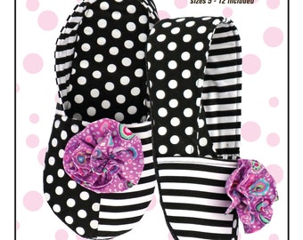 Paper Pattern for Sew Sweet Slippers in Sizes 5 - 12 Women's sizes, Fat Quarter Friendly