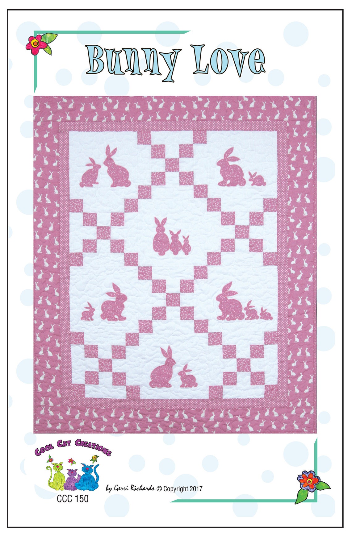 Bunny Love Quilt Pattern Sizes for Baby Crib and Single Quilt Etsy Canada