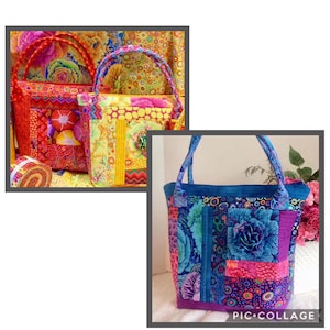 Krazy Kate Bag paper pattern make 4 Bags with 1 jelly roll or design roll, 2 sizes of bags with four different looks. image 6