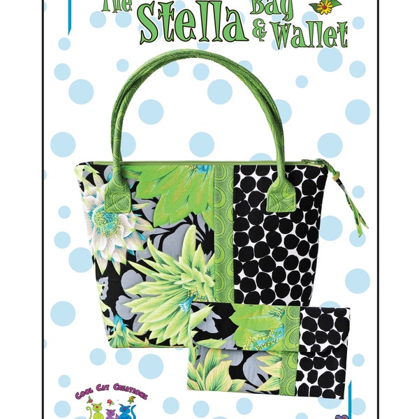 The Stella Bag & Wallet Paper Pattern Made With Three Fat Quarters