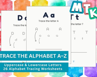 Alphabet Tracing Worksheets A-Z – Preschool & Kindergarten (PDF Download)