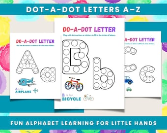 Alphabet Do A Dot Letters A–Z | Dot Marker Worksheets for Preschool & Kindergarten