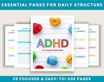 Kids ADHD Planner Printable | Daily Routine, Chore Chart (PDF Download)