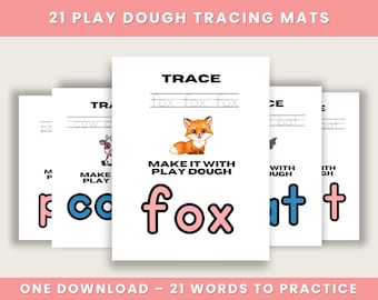 Play Dough Tracing Mats for Preschoolers | Fine Motor Skills, Pre-Writing Practice (Digital Download)