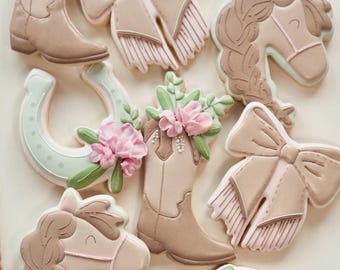 Set country Cookie Cutter STL | Equestrian Cookie Cutter set for 3D Printing | Cowboy Digital Download | Birthday cookie cutter |
