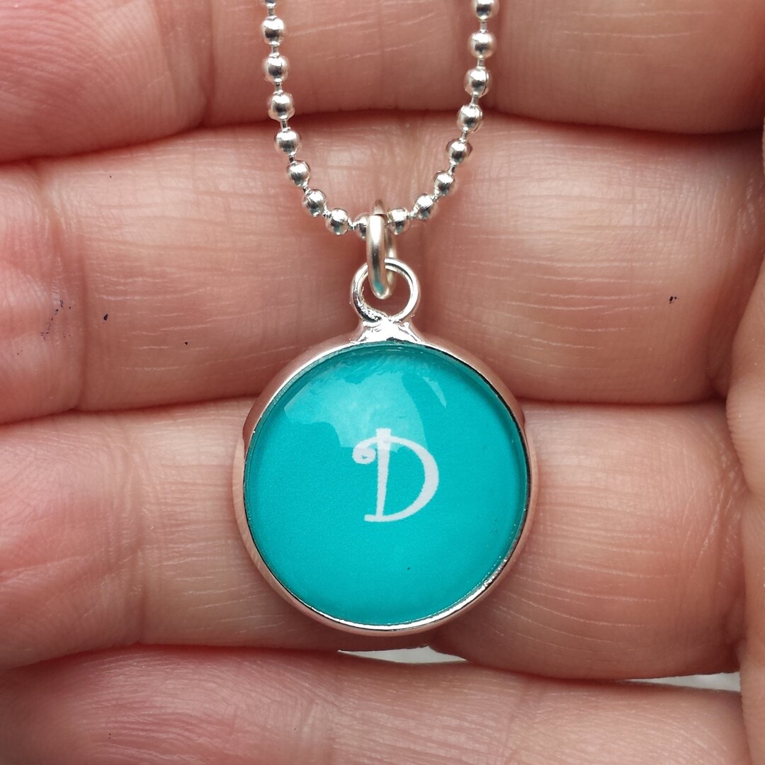 Girl's Initial Necklace, Flower Girl Initial Charm Necklace