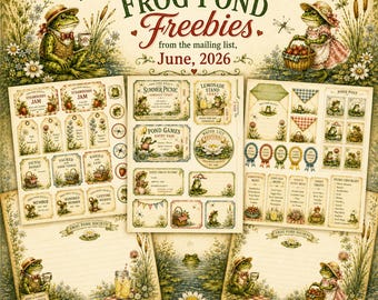 Frog Pond Society Ephemera and Papers - Mailing List Freebie Pack