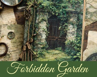 Forbidden Garden Junk Journal Mega Kit 100 Plus Printable Pages PNG PDF Dark Botanical Ephemera Kit With Bonus Papers