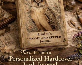 Personalized Beginner Journal, Woodland Nature Notebook for Creative Journaling