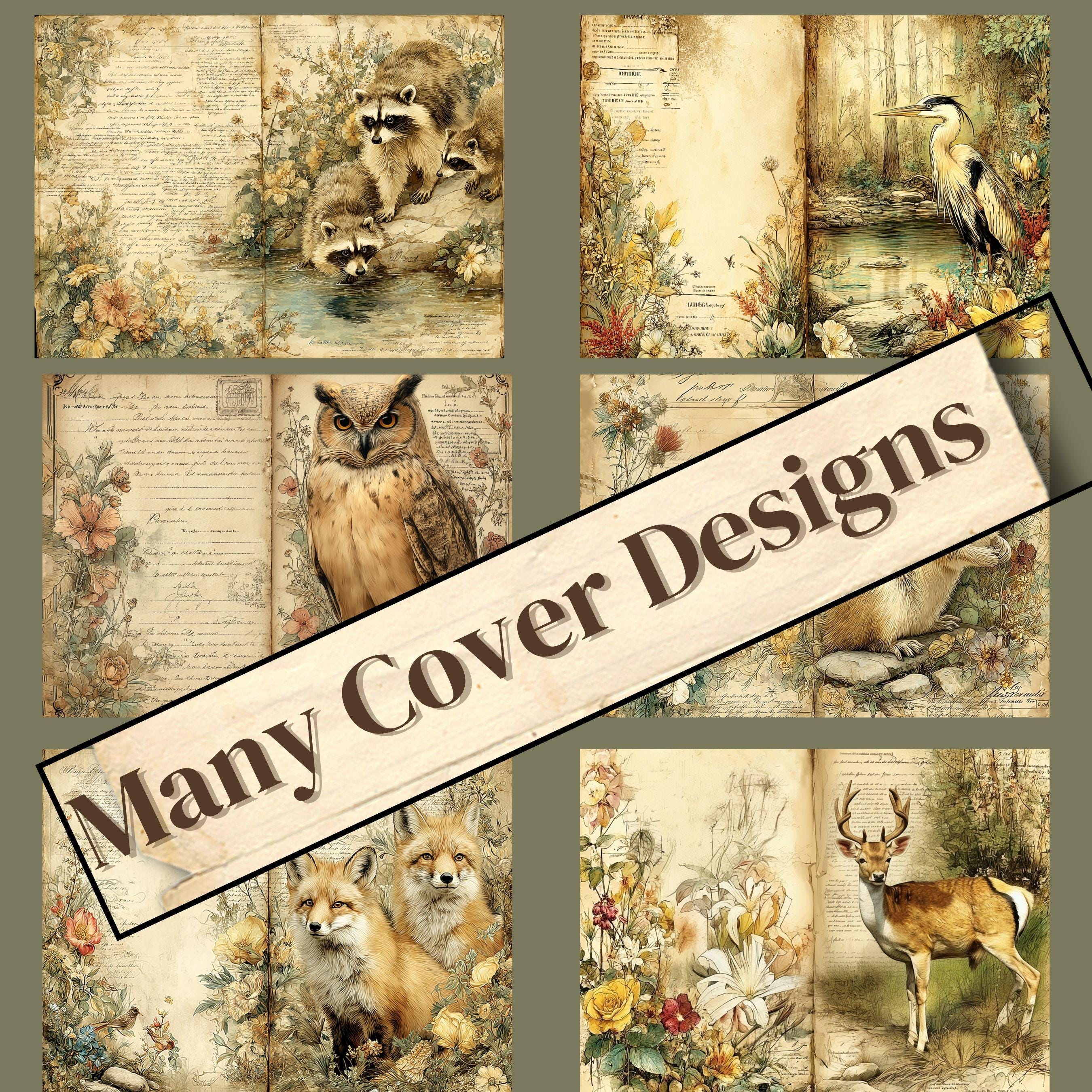 Woodland Junk Journal Kit: Vintage Forest Animals Ephemera (80 Page ...