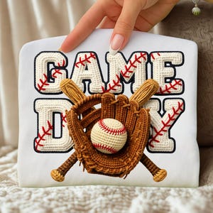 Baseball PNG, faux yarn Game day Png, Crochet Baseball PNG, Game day design PNG, Baseball Game day Png, Baseball Mom Shirt, Digital Download
