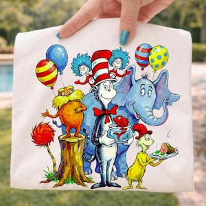 Door Dr. Seuss geïnspireerde personages png, vrienden lezen png, Here Come Trouble png, On The Places You Will Go png, Coquette Cartoon, digitaal bestand