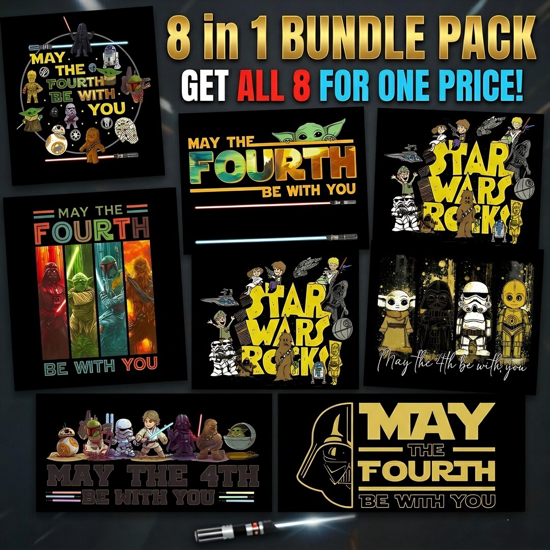 May the Fourth Be With You Bundle PNG | Space Travel Png | Vintage ...