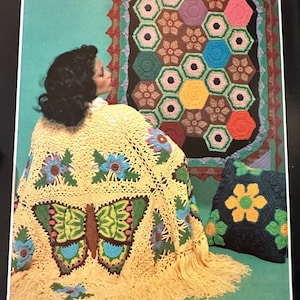 Butterfly Shawl Crochet Vintage Pattern - 1978
