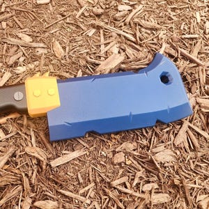 3D Printed Fantasy Cleaver Cosplay Prop Brutal Chopping Blade Butcher Warrior Weapon Kit LARP DnD Barbarian Orc Gift Horror Weapon