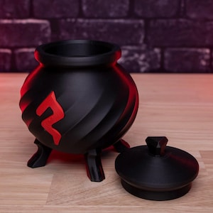 3D gedruckt Seelenbecken Blut Kessel Zauber Fokus dunkel Spellcaster Prop DnD Hexenmeister Necromancer Hexe Cosplay Geschenk Display