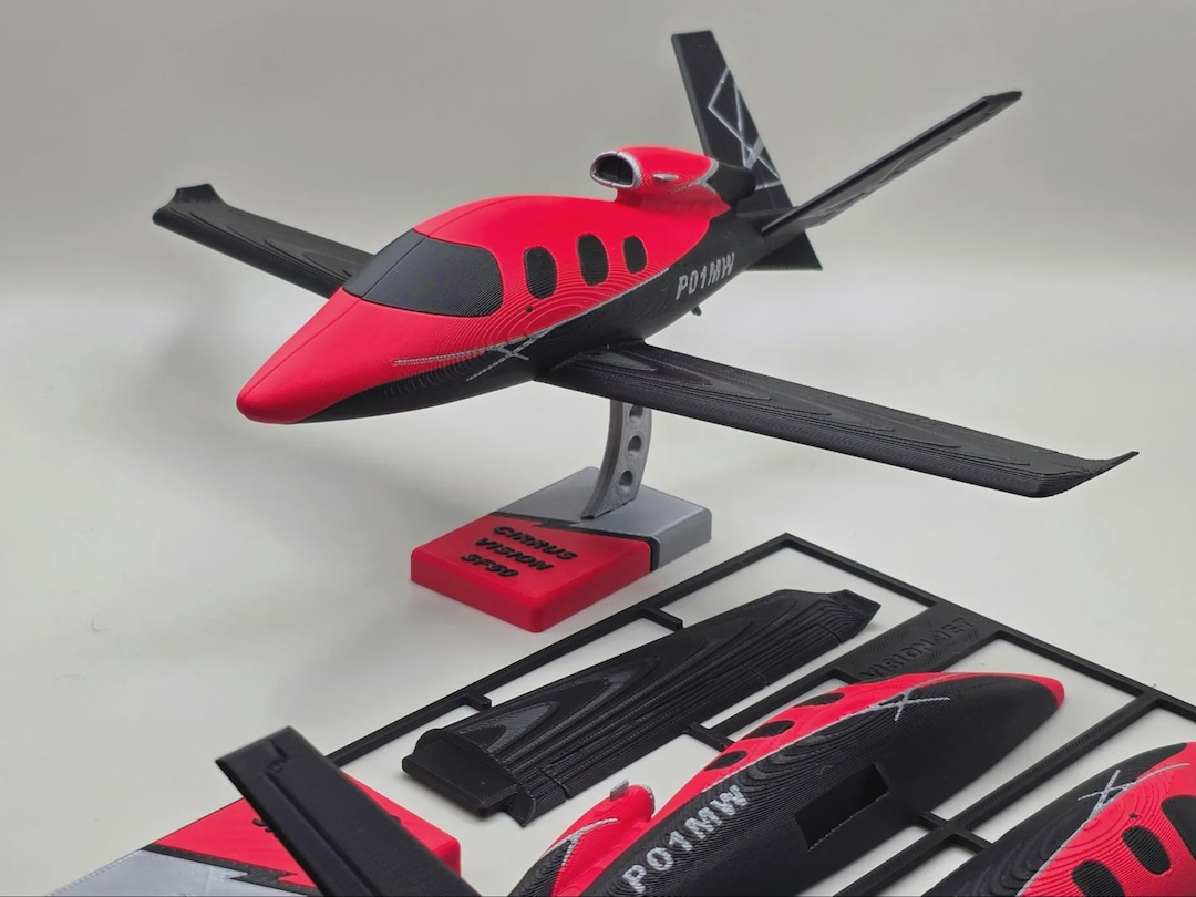 3D Printed Cirrus SF50 Vision Personal Jet Model Kit, Single Engine V ...