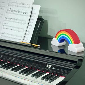 3D-tryckt regnbågsmyntbank spargris färgglad barnsparbank rumsdekor stolthet present till barn skrivbordstillbehör bild 5