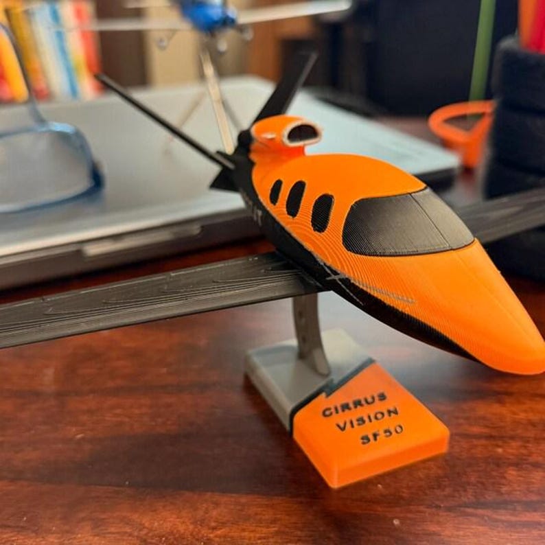 3D Printed Cirrus SF50 Vision Personal Jet Model Kit, Single Engine V ...