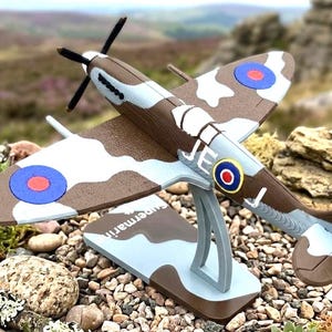 Supermarine Spitfire Fighter Plane Model Kit 3D Printed