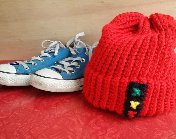 Zissou Red Knit Hat Beanie With Stoplight Life Aquatic With Steve