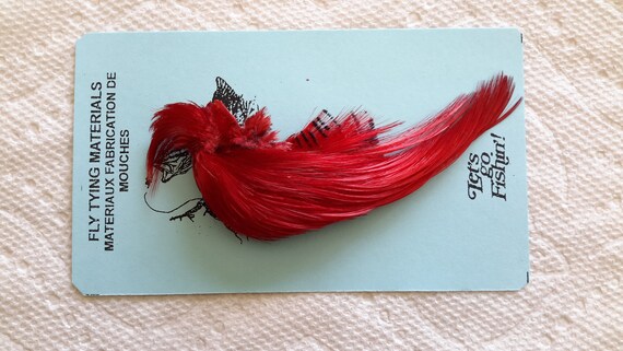 Flies Feathers Yarn. Floss Thread Fly Tying /"Teal Barred Flank Feather/".