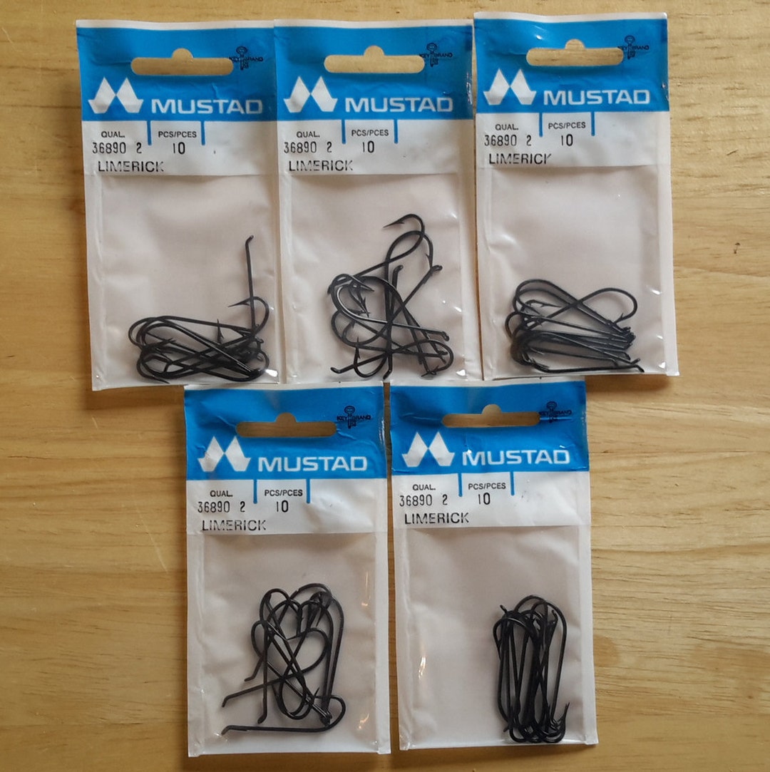 Buy Fly Tying Hook.. Mustad 36890 Black Salmon Hooks.... Size Online in
