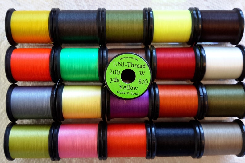 Fly Tying Kit. UniThread.....20 Spool Combo..........Size Etsy