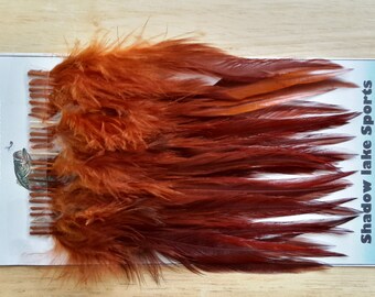 Hareline's Premium Schlappen Rooster Saddle Hackle - Size 5-7 For Fly Tying - Natural Feathers