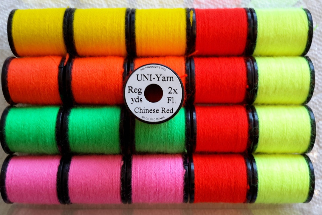 Fly Tying Kit. Unifluorescent Yarn.20 Spool Combo..... in Etsy