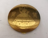 Vintage Compact Southern Belle Lovely Crinoline Lady Powder Pancake