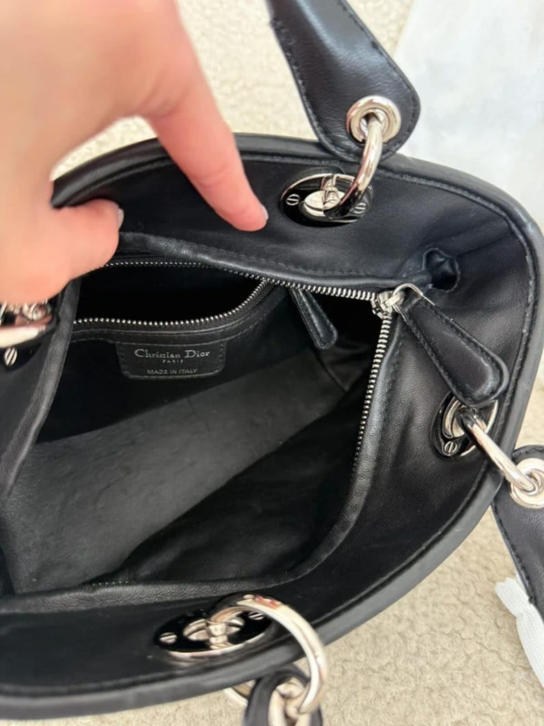 Christian Dior Lady Dior Medium Bag Black Cannage image 14