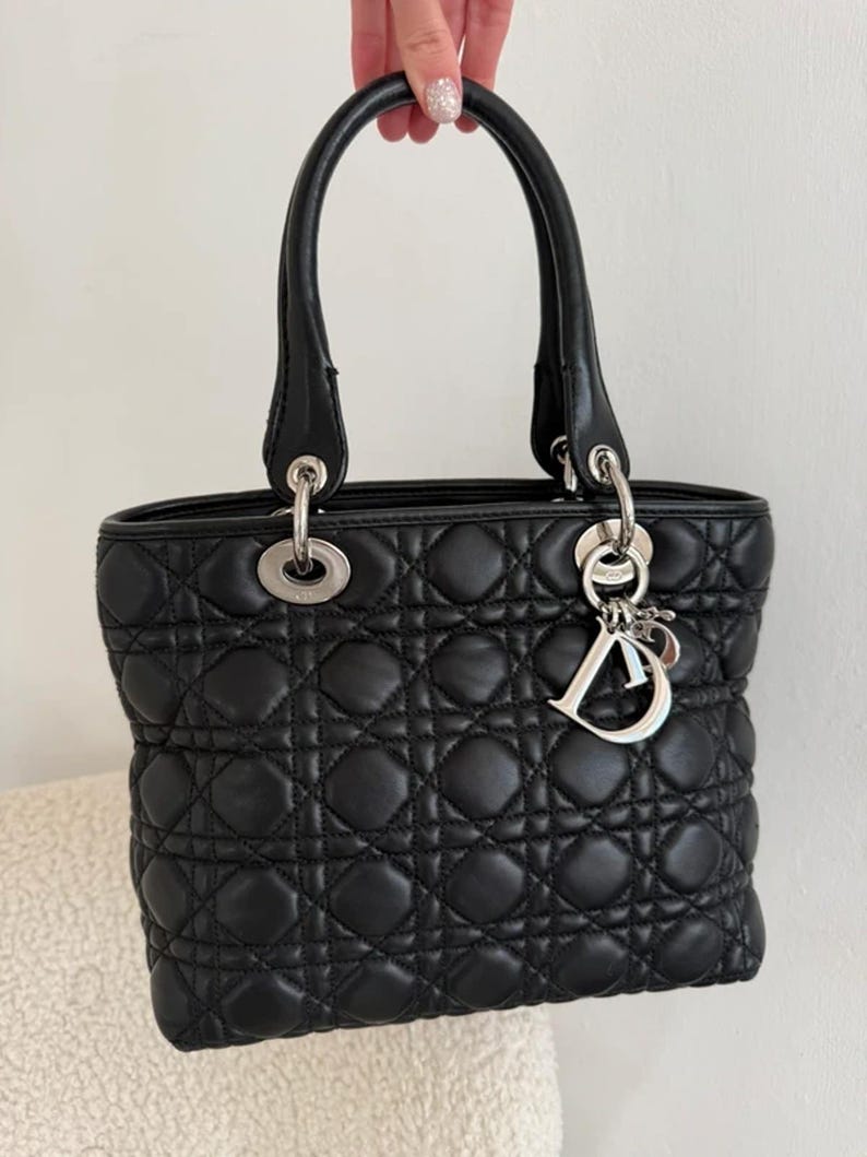 Christian Dior Lady Dior Medium Bag Black Cannage image 7