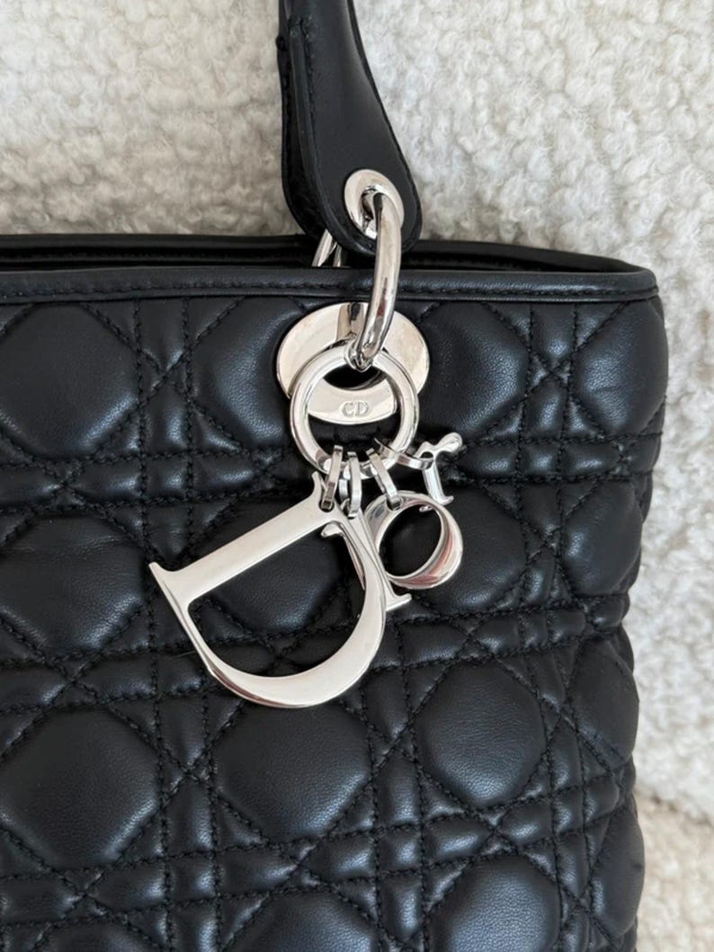 Christian Dior Lady Dior Medium Bag Black Cannage image 3
