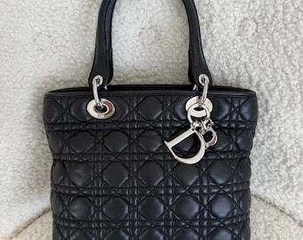 Christian Dior Lady Dior Medium Bag Black Cannage