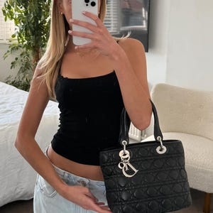 Christian Dior Lady Dior Medium Bag Black Cannage image 2