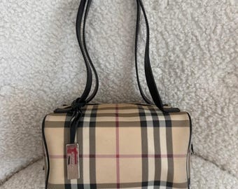 Burberry Nova Check Mini Barrel Shoulder Bag