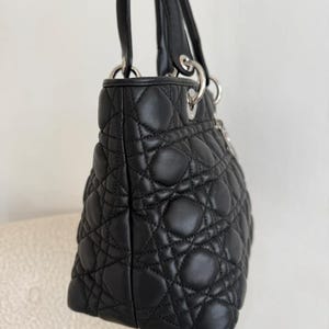 Christian Dior Lady Dior Medium Bag Black Cannage image 9