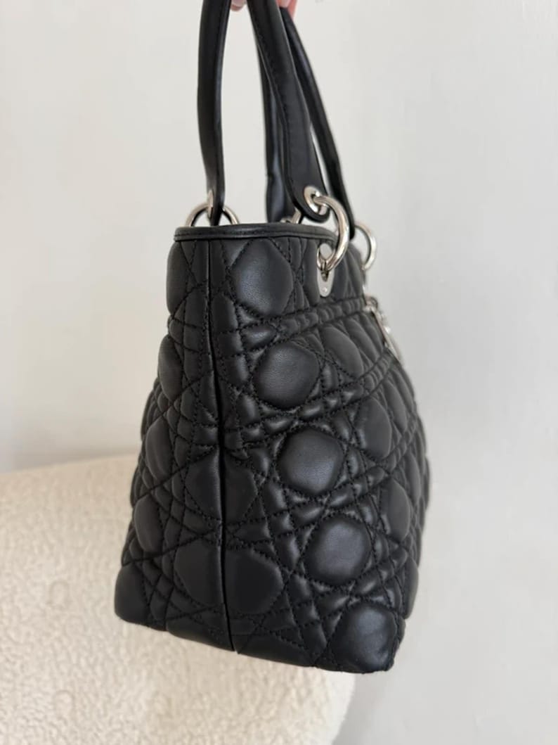 Christian Dior Lady Dior Medium Bag Black Cannage image 9