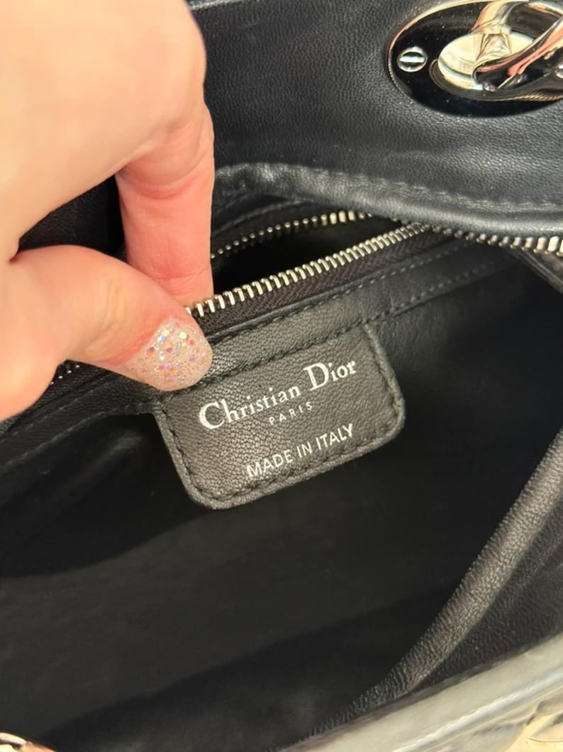 Christian Dior Lady Dior Medium Bag Black Cannage image 15