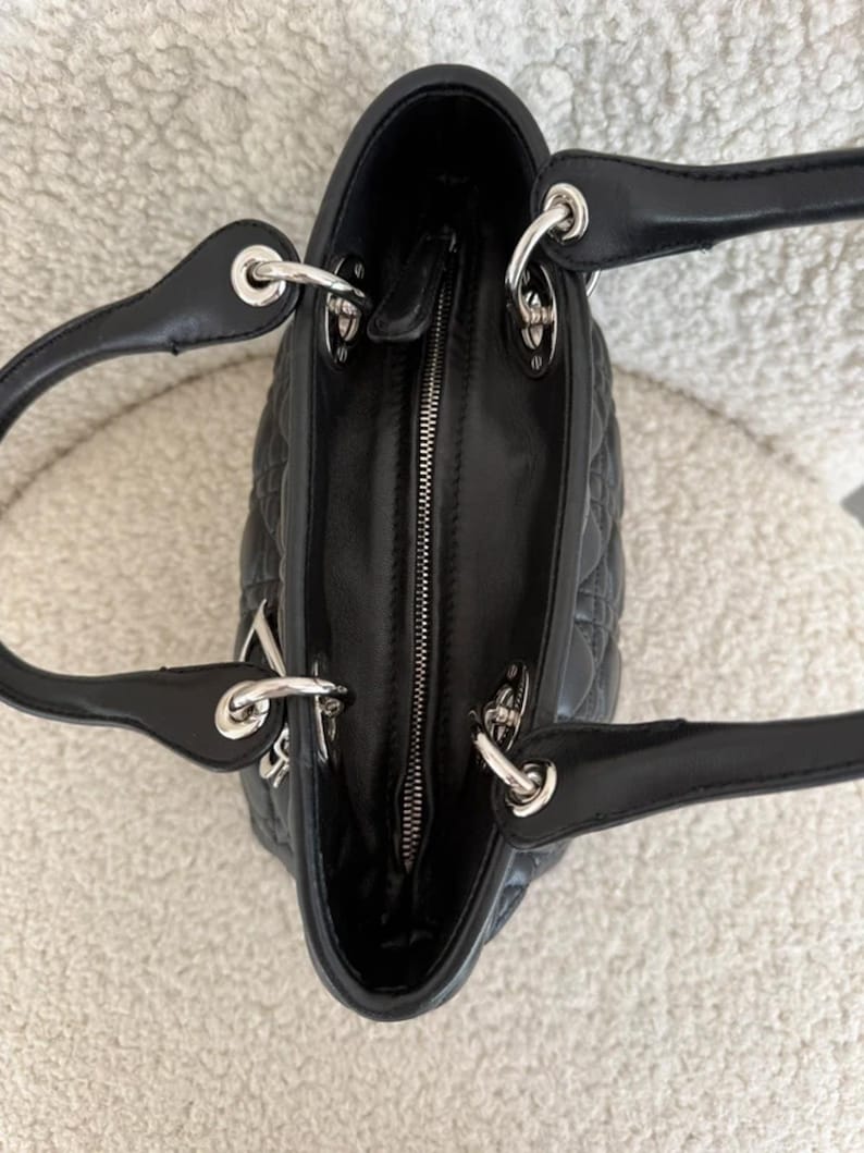 Christian Dior Lady Dior Medium Bag Black Cannage image 11