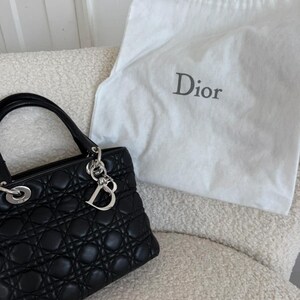 Christian Dior Lady Dior Medium Bag Black Cannage image 13